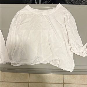 Women's White Long Sleeve Top